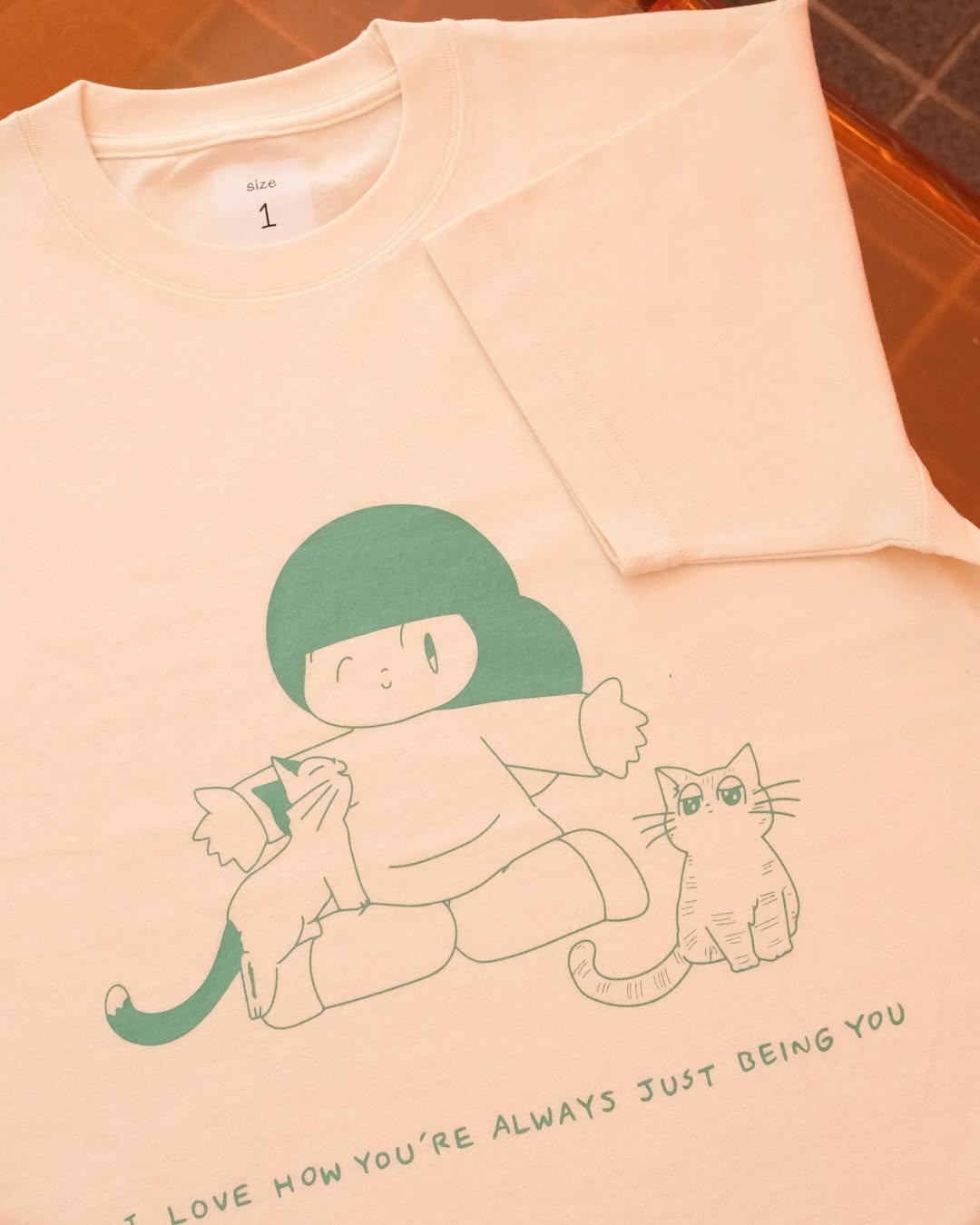 AH JENG's Coffee Club x MAMUANG Beige Tee