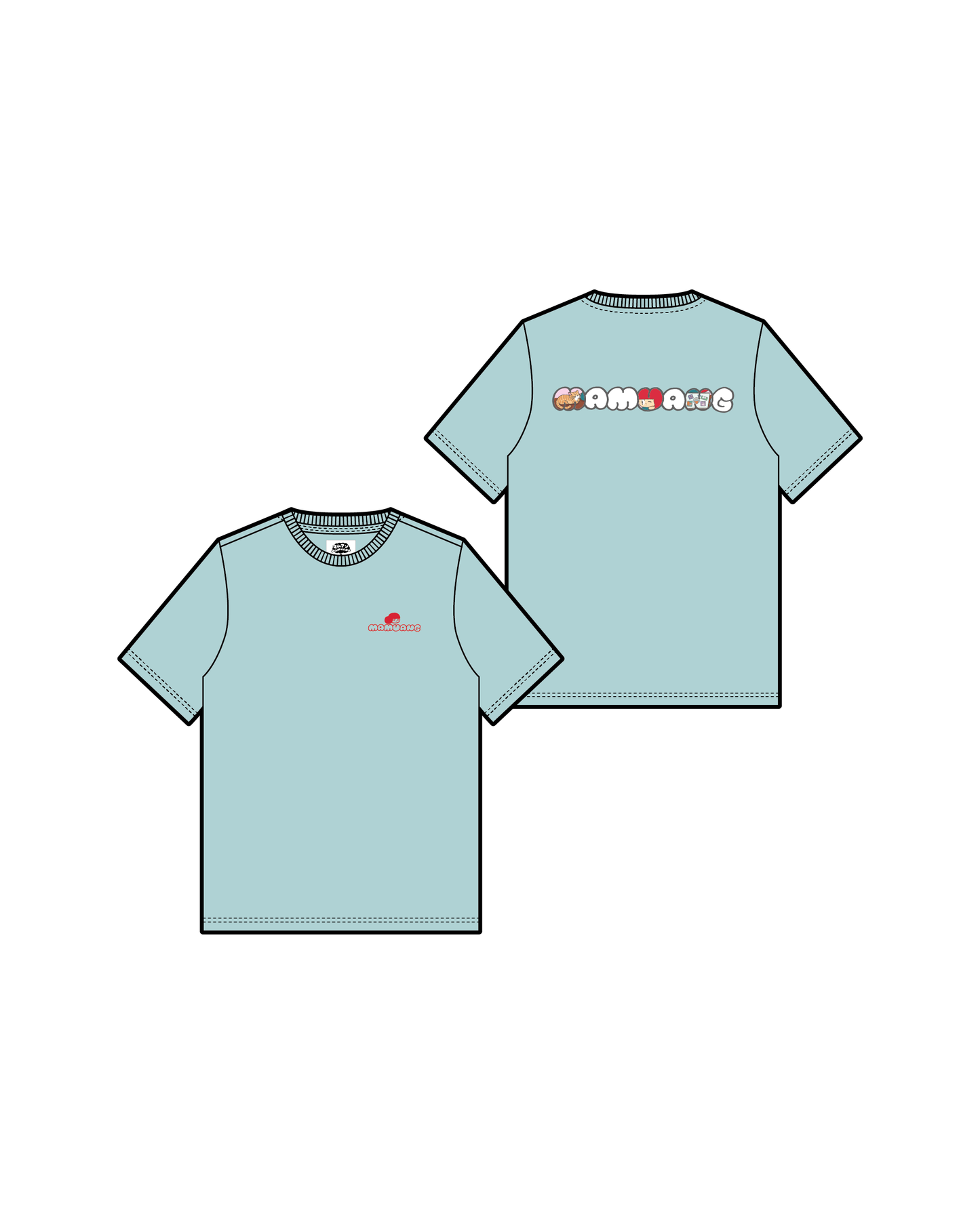 AH JENG's Coffee Club x MAMUANG Blue Tee