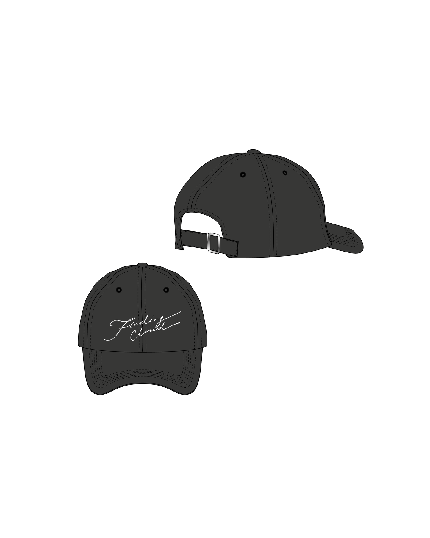 Finding Cloud Embroidery Cap