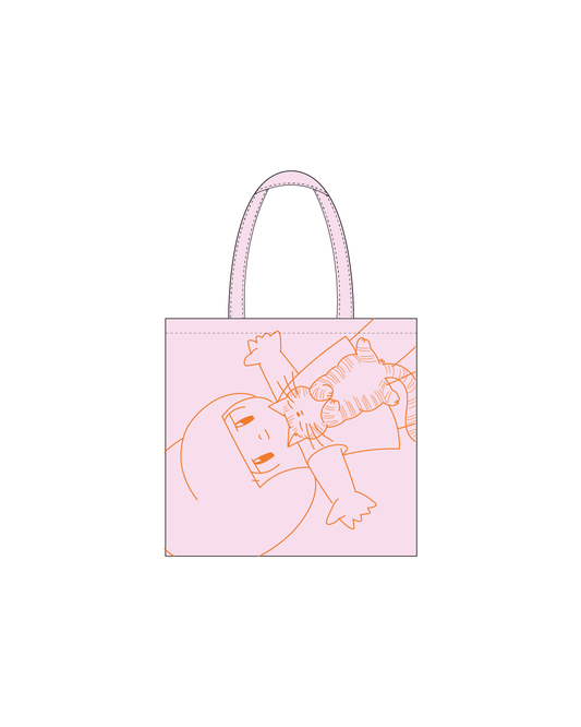 AH JENG's Coffee Club x MAMUANG Pink Totebag